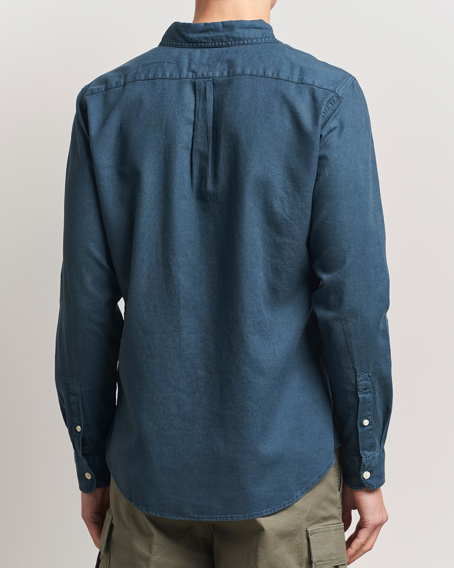 Uomini | Camicie | Dockers | Slim Linen/Cotton Shirt Stratified Sea