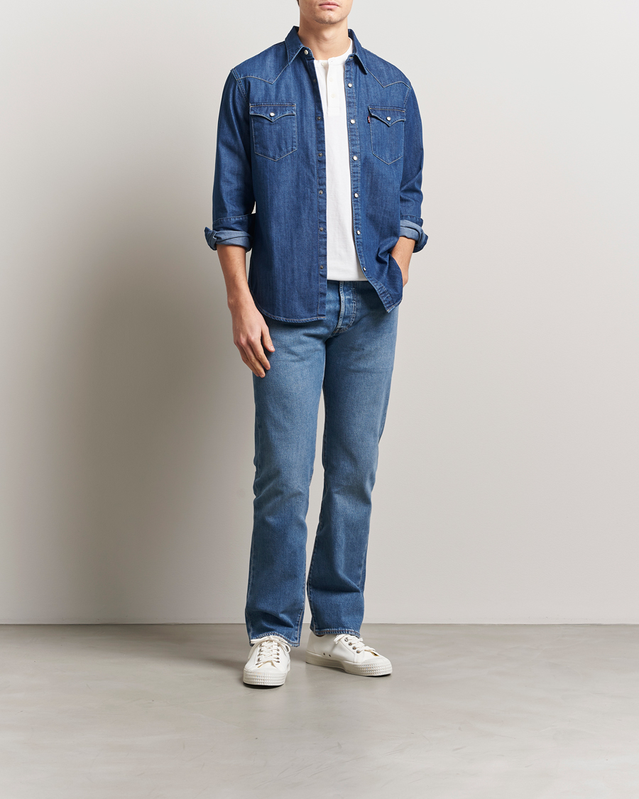 Uomini | Camicie | Levi's | Barstow Western Standard Shirt Medium Blue