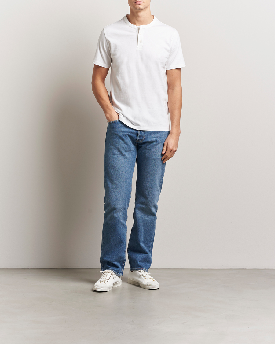 Uomini | T-shirt | Levi's | Short Sleeve Henley White