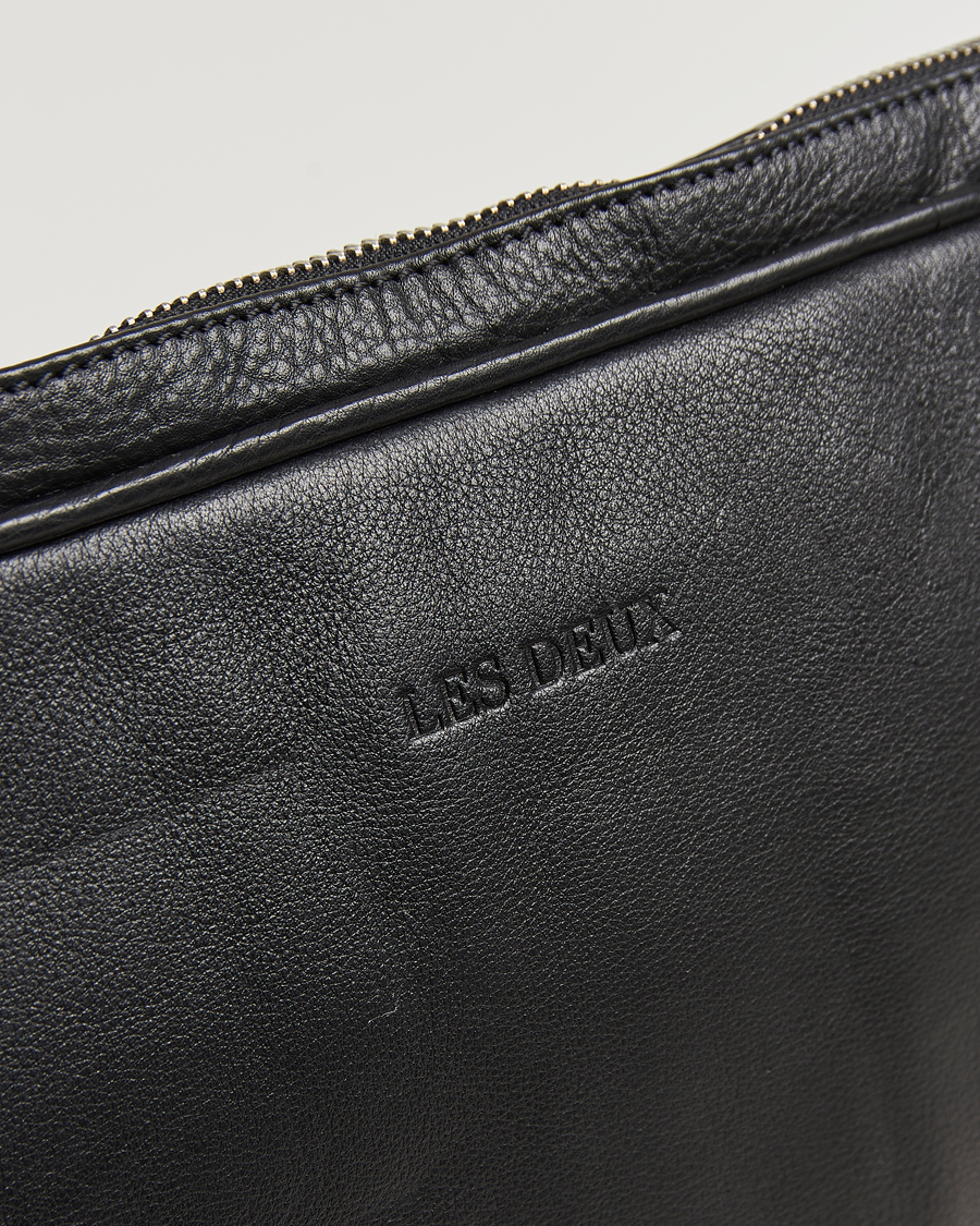 Uomini | Borse | LES DEUX | Leather Laptop Sleeve Black