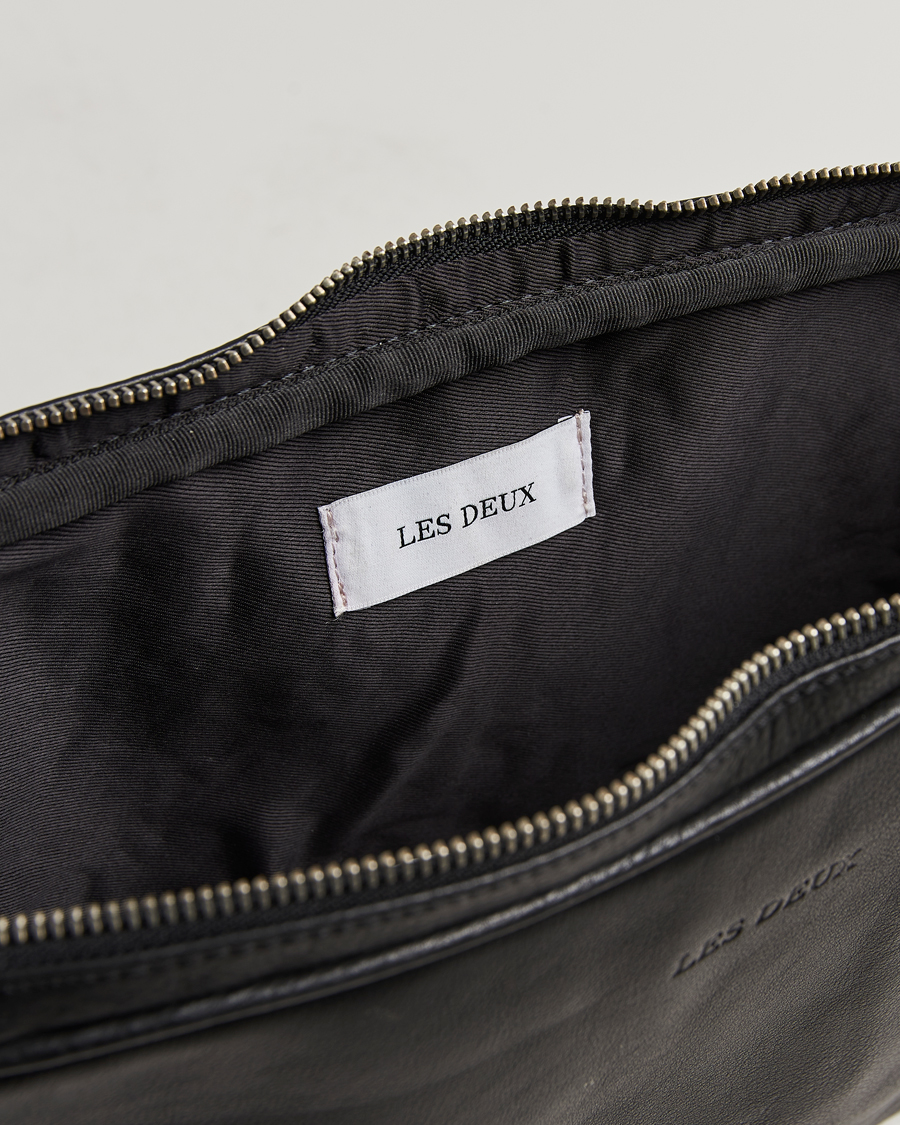 Uomini | Borse | LES DEUX | Leather Laptop Sleeve Black