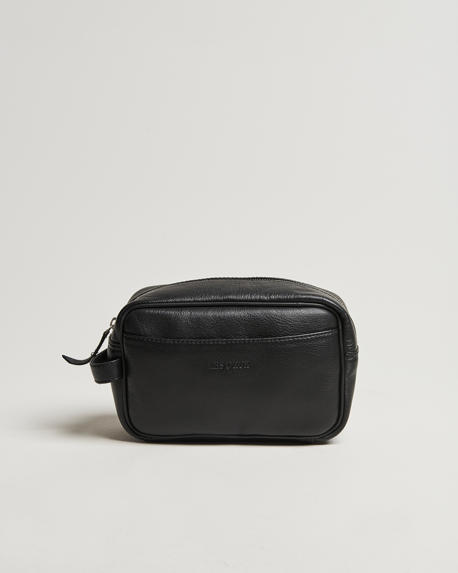 Uomini | Borse | LES DEUX | Leather Washbag Black