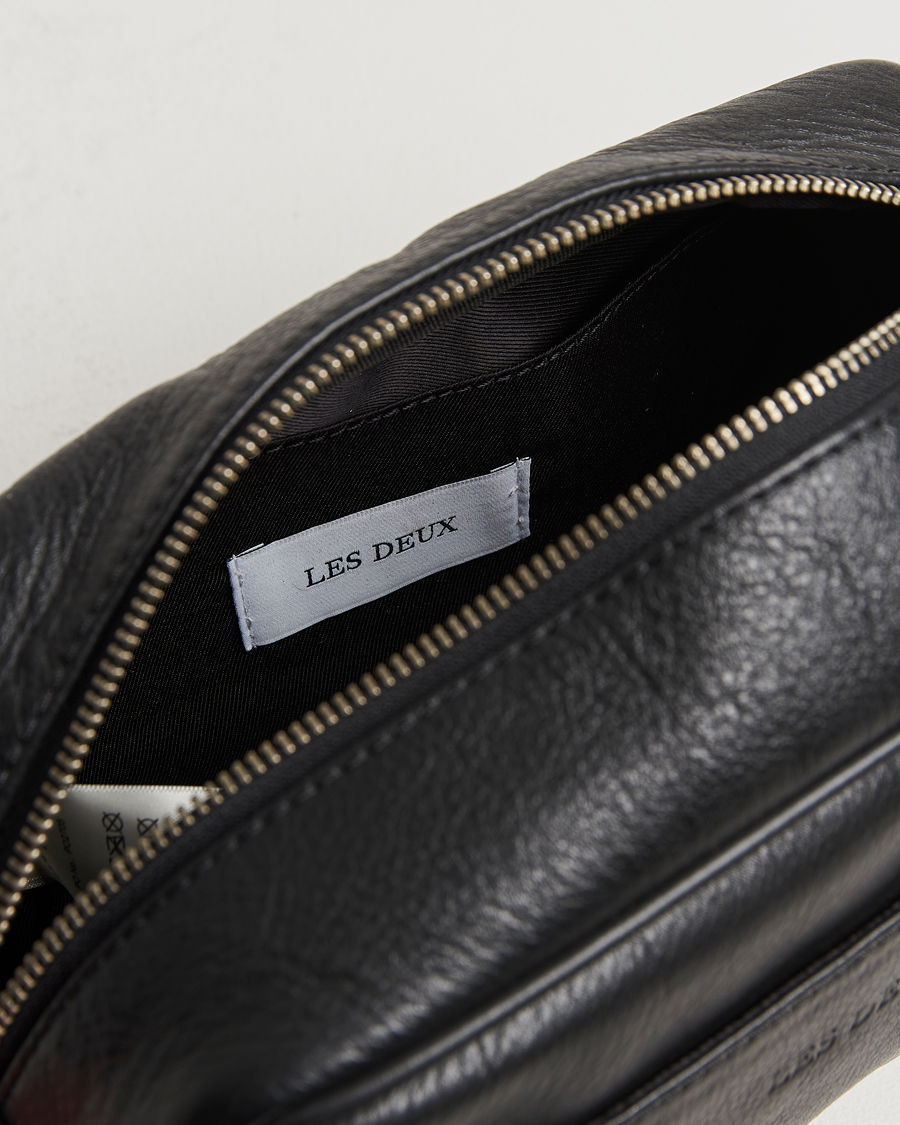Uomini | Borse | LES DEUX | Leather Washbag Black