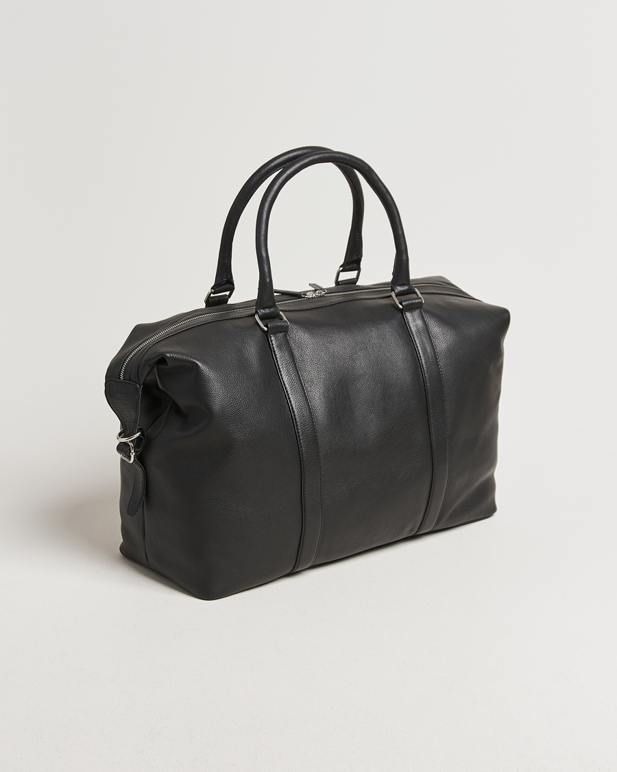 Uomini | Les Deux Leather Weekendbag Black | LES DEUX | Leather Weekendbag Black