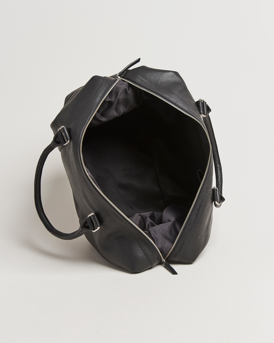 Uomini | Les Deux Leather Weekendbag Black | LES DEUX | Leather Weekendbag Black