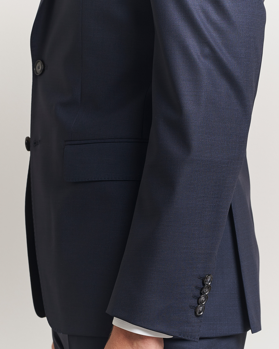 Uomini | Abiti | BOSS BLACK | Huge Wool Peak Lapel Suit Dark Blue