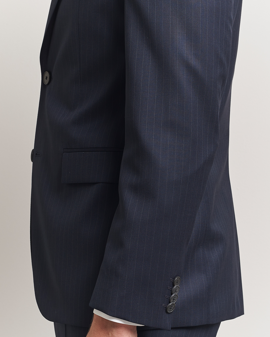Uomini | Abiti | BOSS BLACK | Houston Wool Pinstriped Suit Dark Blue
