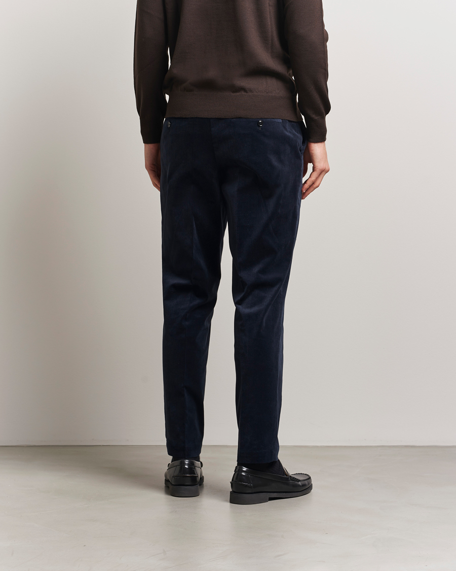 Uomini | Pantaloni | BOSS BLACK | Perin Spring Cord Trousers Dark Blue