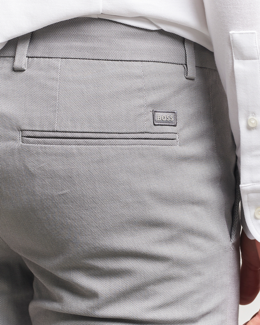 Uomini | Pantaloni | BOSS BLACK | Kaito Structured Cotton Pants Dark Grey