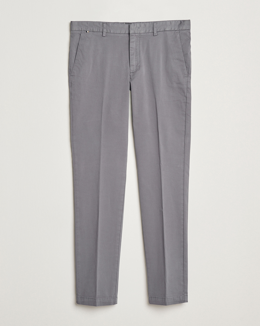Uomini | Pantaloni | BOSS BLACK | Kaito1 Cotton Chinos Dark Grey