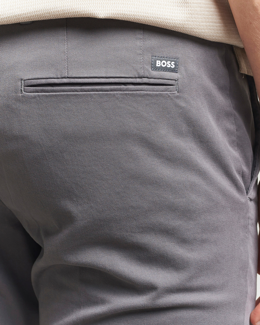 Uomini | Pantaloni | BOSS BLACK | Kaito1 Cotton Chinos Dark Grey