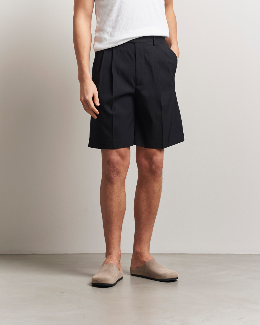 Uomini | Pantaloncini | Auralee | Light Wool Gabardine Shorts Black