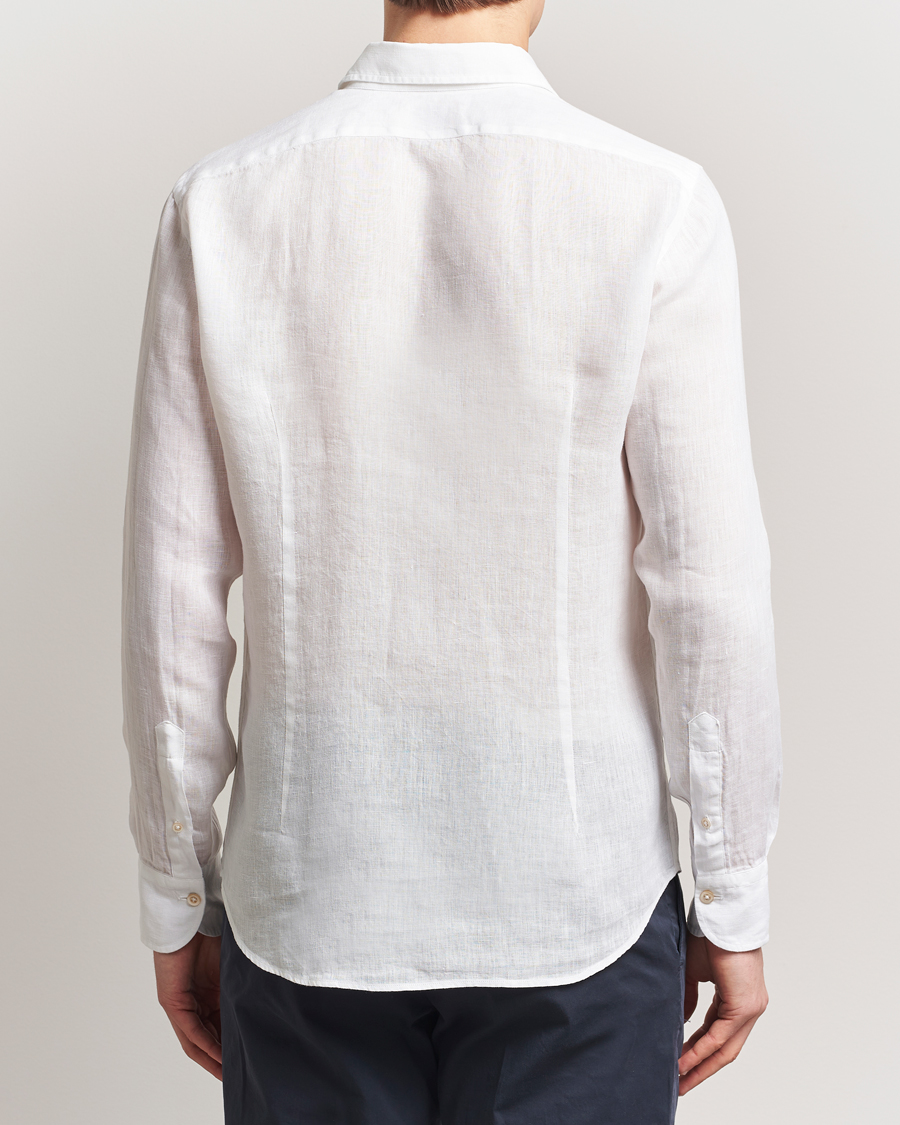 Uomini | Camicie | Grigio | Linen Casual Shirt White
