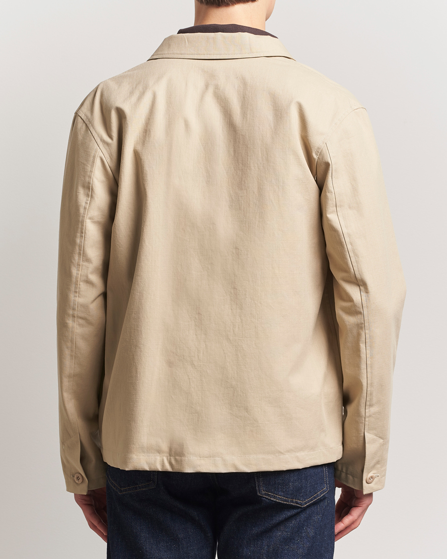 Uomini | Giacche | A.P.C. | Rodney Textured Cotton Overshirt Beige