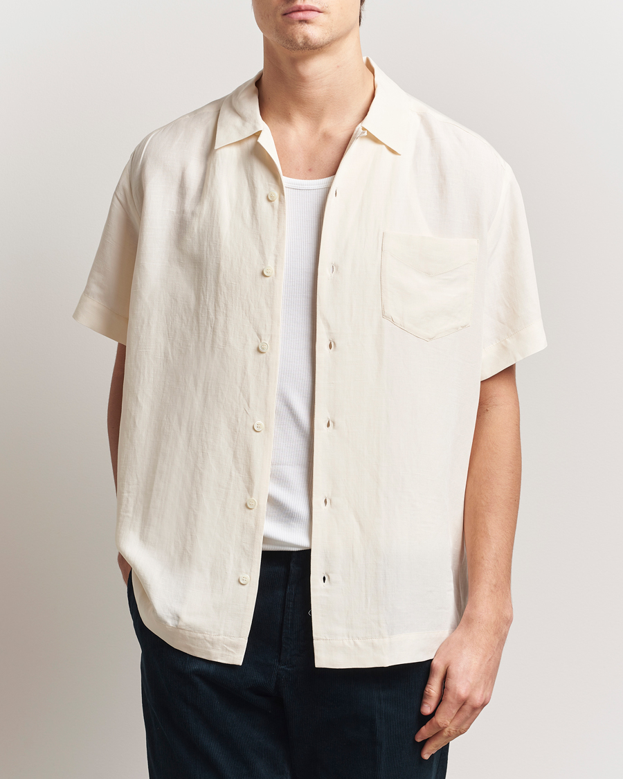 Uomini | Camicie | A.P.C. | Roy Woven Short Sleeve Shirt Ecru