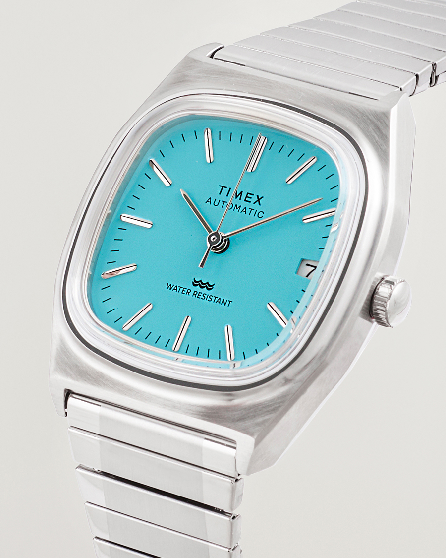 Uomini | Timex Men's Automatic Steel 34mm Aquamarine Dial | Timex | Men's Automatic Steel 34mm Aquamarine Dial