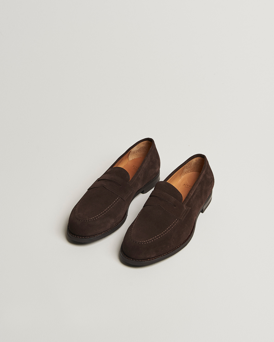 Uomini | Mocassini | Myrqvist | Stenhammar II Loafer Dark Brown Suede
