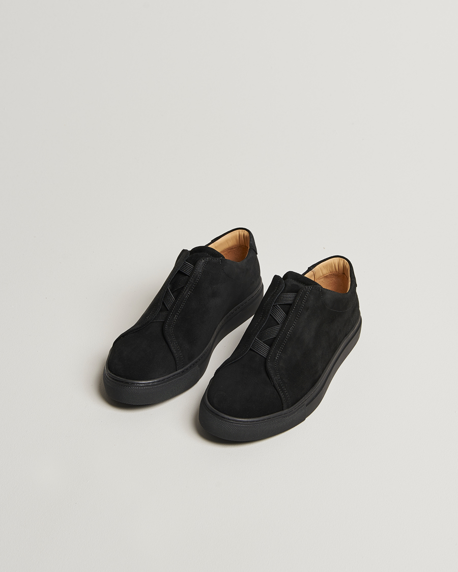 Uomini | Sneakers | Myrqvist | Alnö Sneakers Black Suede