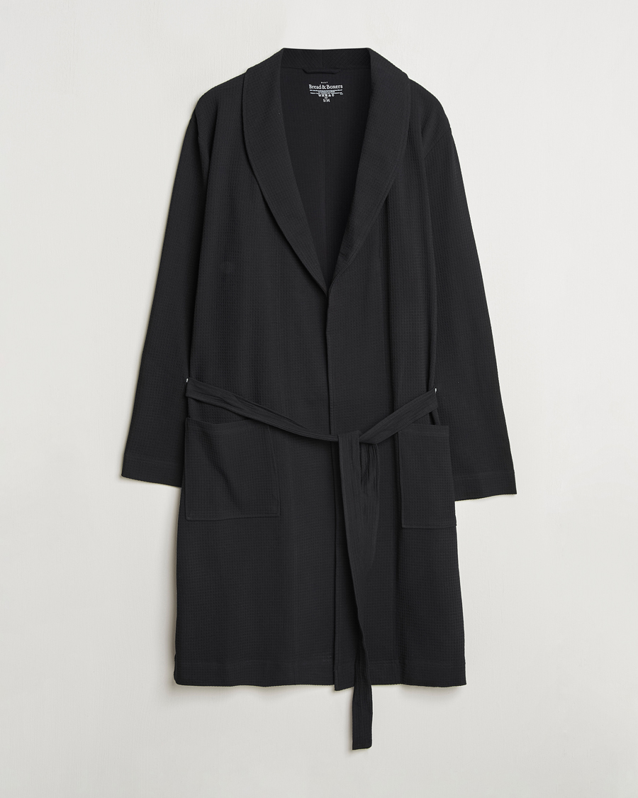 Uomini | Accappatoi & Pigiami | Bread & Boxers | Waffle Robe Black