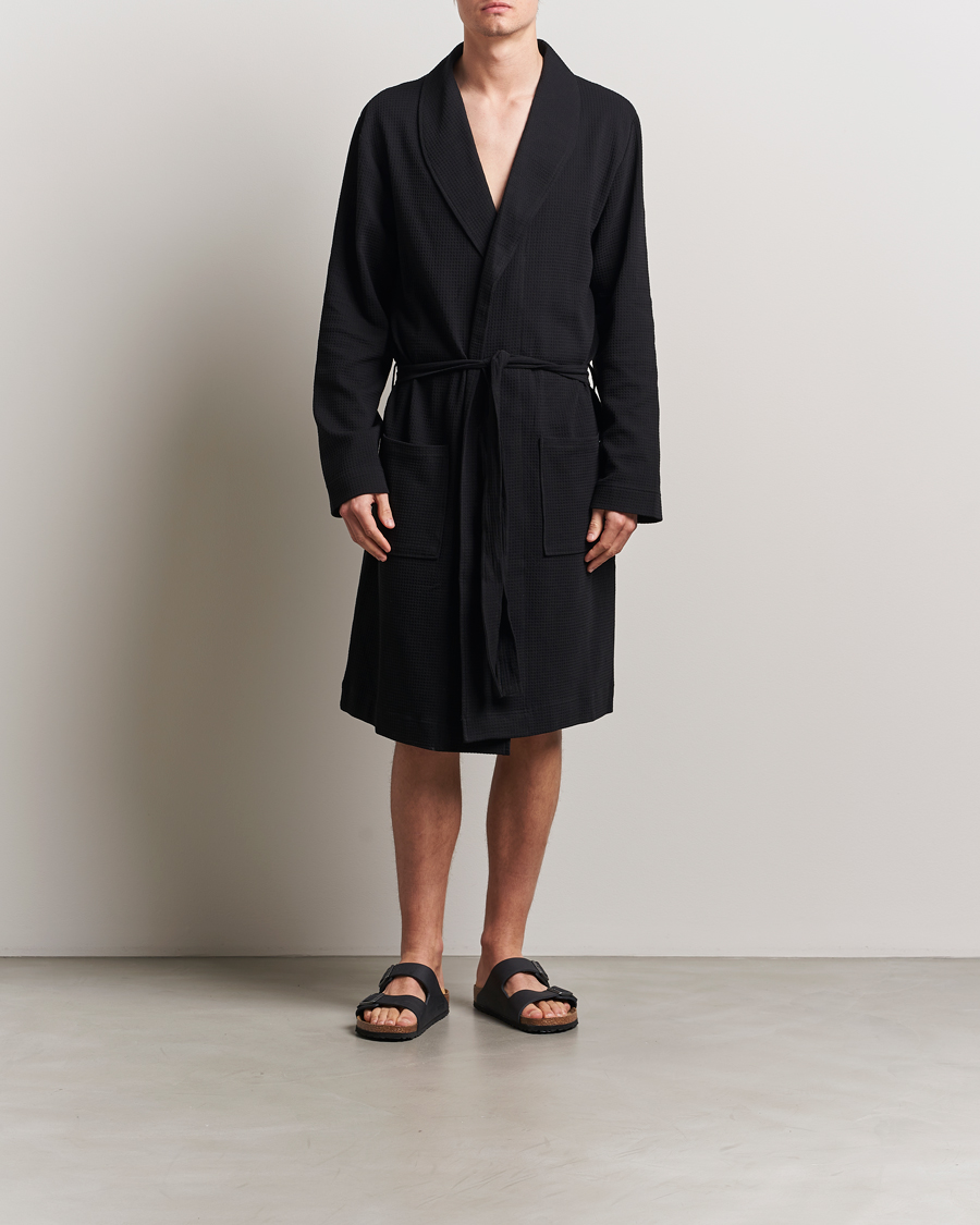 Uomini | Accappatoi & Pigiami | Bread & Boxers | Waffle Robe Black