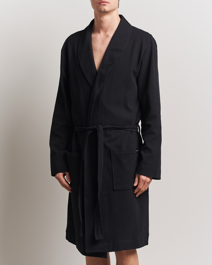 Uomini | Accappatoi & Pigiami | Bread & Boxers | Waffle Robe Black