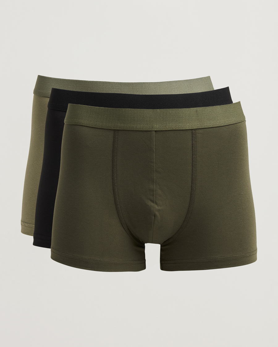 Uomini | Biancheria intima | Bread & Boxers | 3-Pack Boxer Brief Khaki/Green/Black
