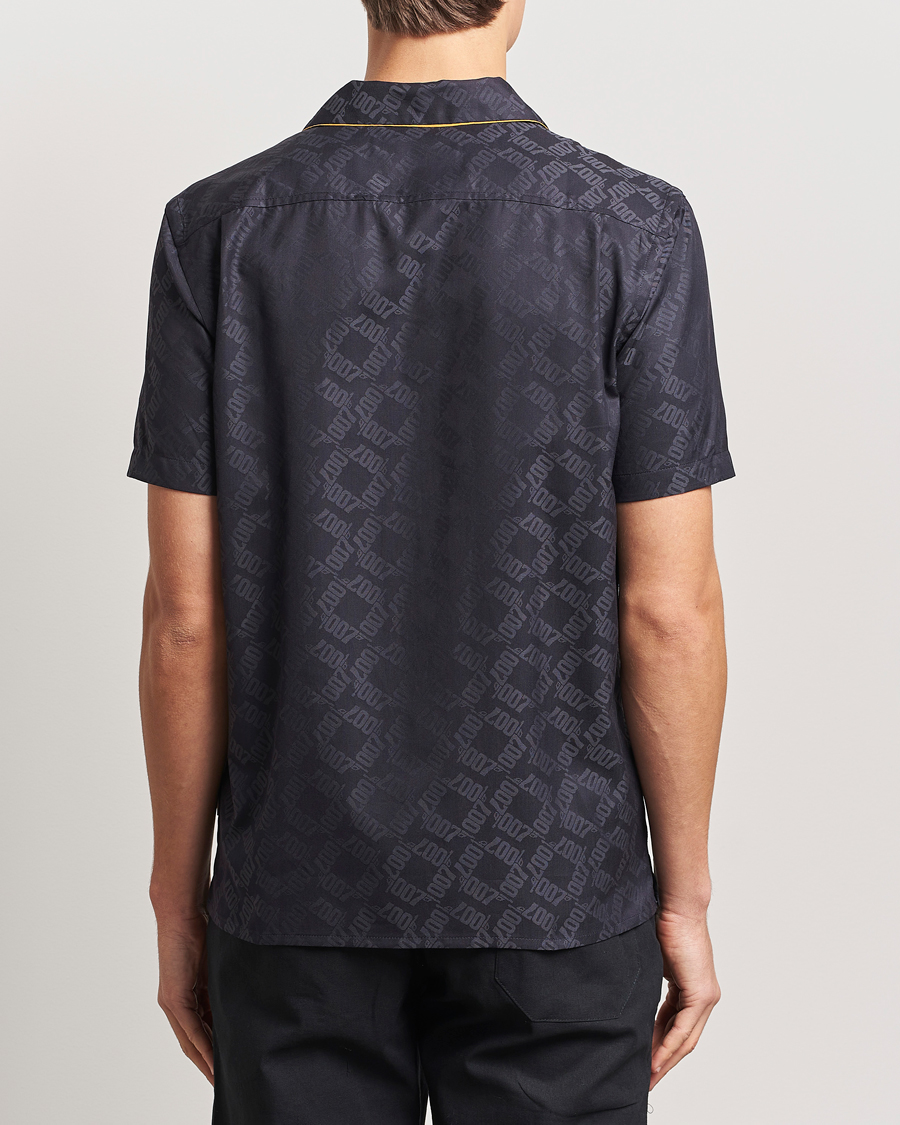 Uomini | Camicie | Orlebar Brown | Hibbert 007 Monogram Shirt Black