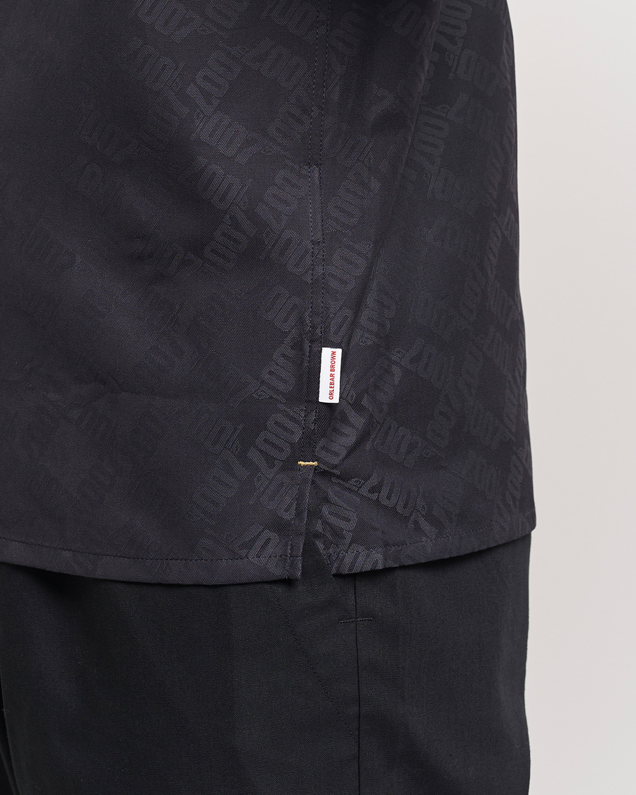 Uomini | Camicie | Orlebar Brown | Hibbert 007 Monogram Shirt Black