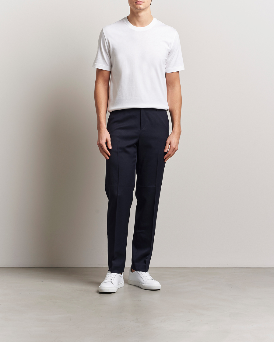 Uomini | T-shirt | Eton | Mercerized Jersey Crew Neck T-Shirt White