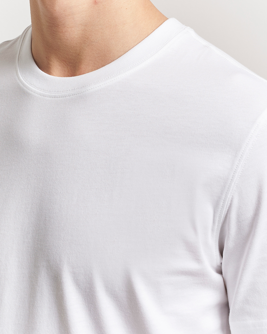 Uomini | T-shirt | Eton | Mercerized Jersey Crew Neck T-Shirt White