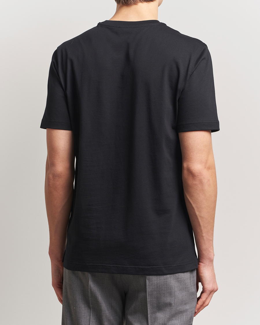 Uomini | T-shirt | Eton | Mercerized Jersey Crew Neck T-Shirt Black