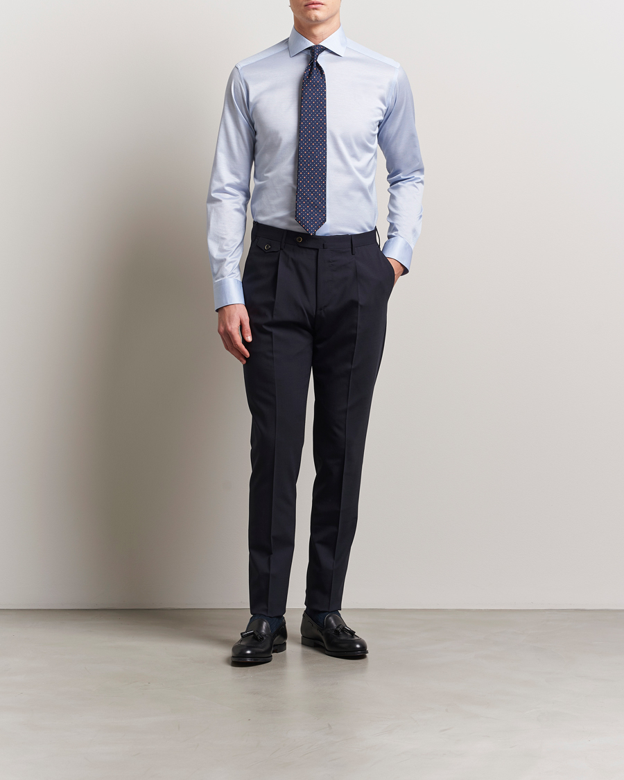 Uomini | Camicie | Eton | Filo Di Scozia Oxford Shirt Light Blue