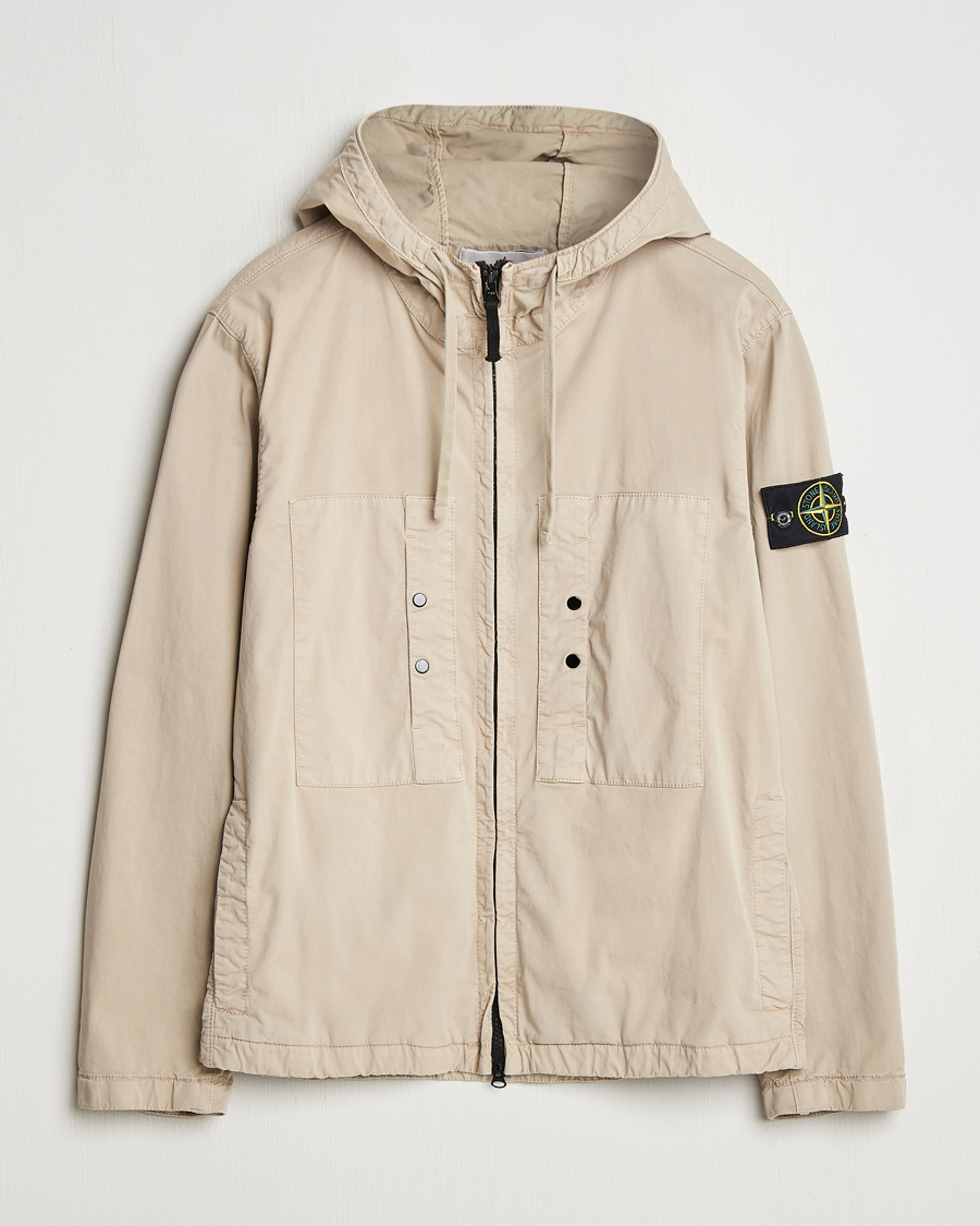 Uomini | Giacche | Stone Island | Supima Cotton Stretch Hooded Jacket Desert