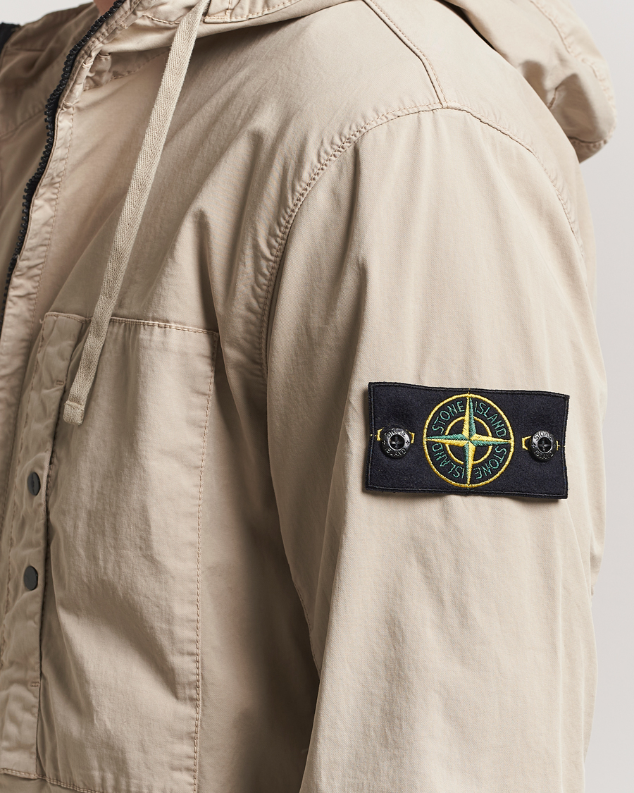 Uomini | Giacche | Stone Island | Supima Cotton Stretch Hooded Jacket Desert