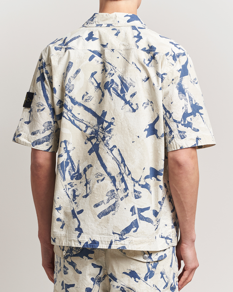 Uomini | Camicie | Stone Island | Stretch Ripstop Camo Short Sleeve Shirt Desert
