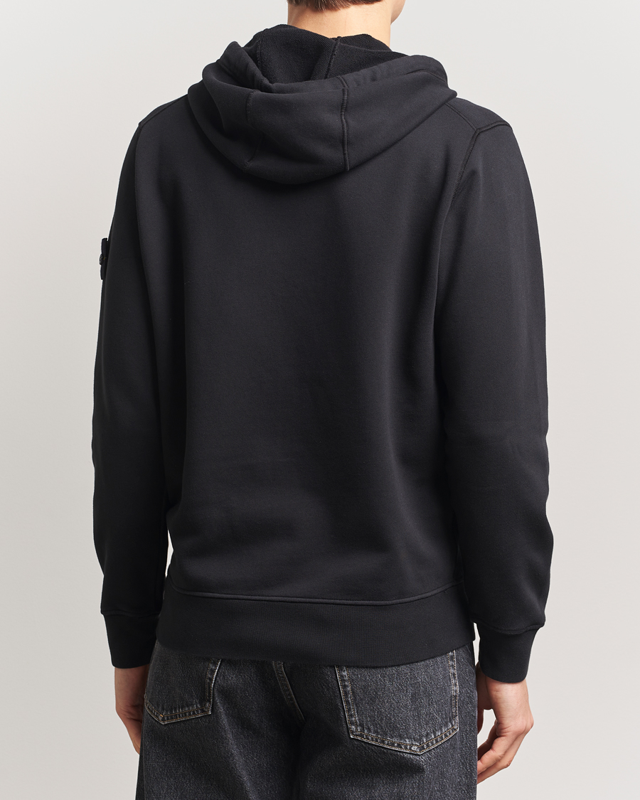 Uomini | Maglieria | Stone Island | Garment Dyed Fleece Full Zip Hood Black