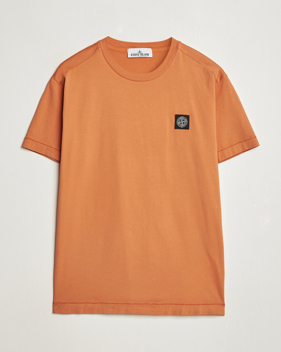 Uomini | T-shirt | Stone Island | Garment Dyed Cotton Jersey T-Shirt Sienna