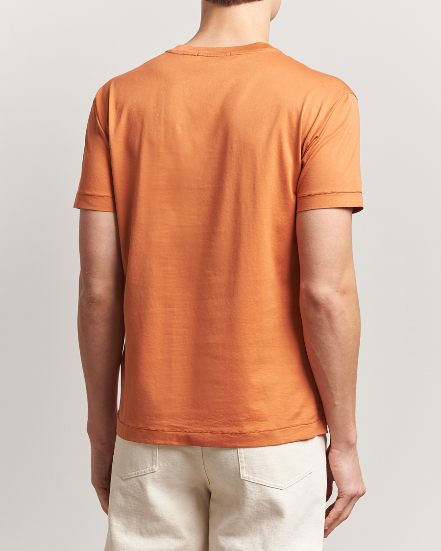 Uomini | T-shirt | Stone Island | Garment Dyed Cotton Jersey T-Shirt Sienna