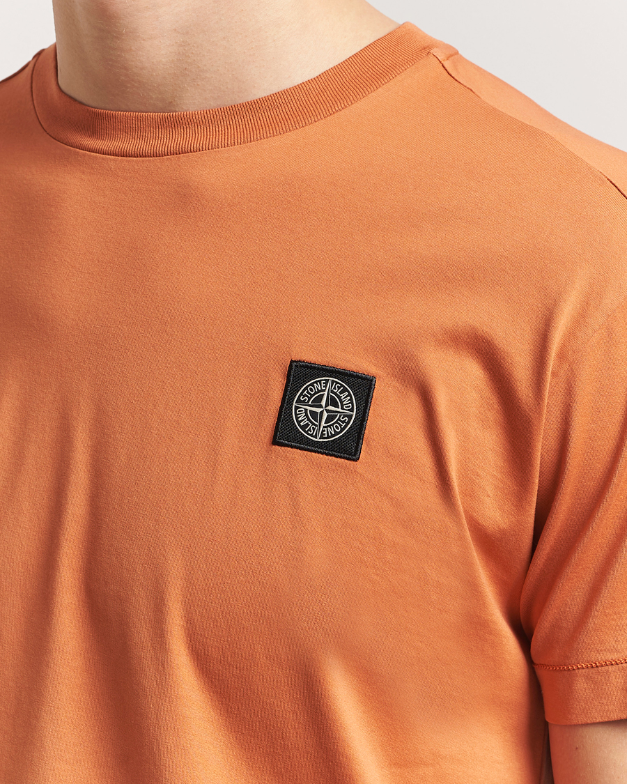 Uomini | T-shirt | Stone Island | Garment Dyed Cotton Jersey T-Shirt Sienna