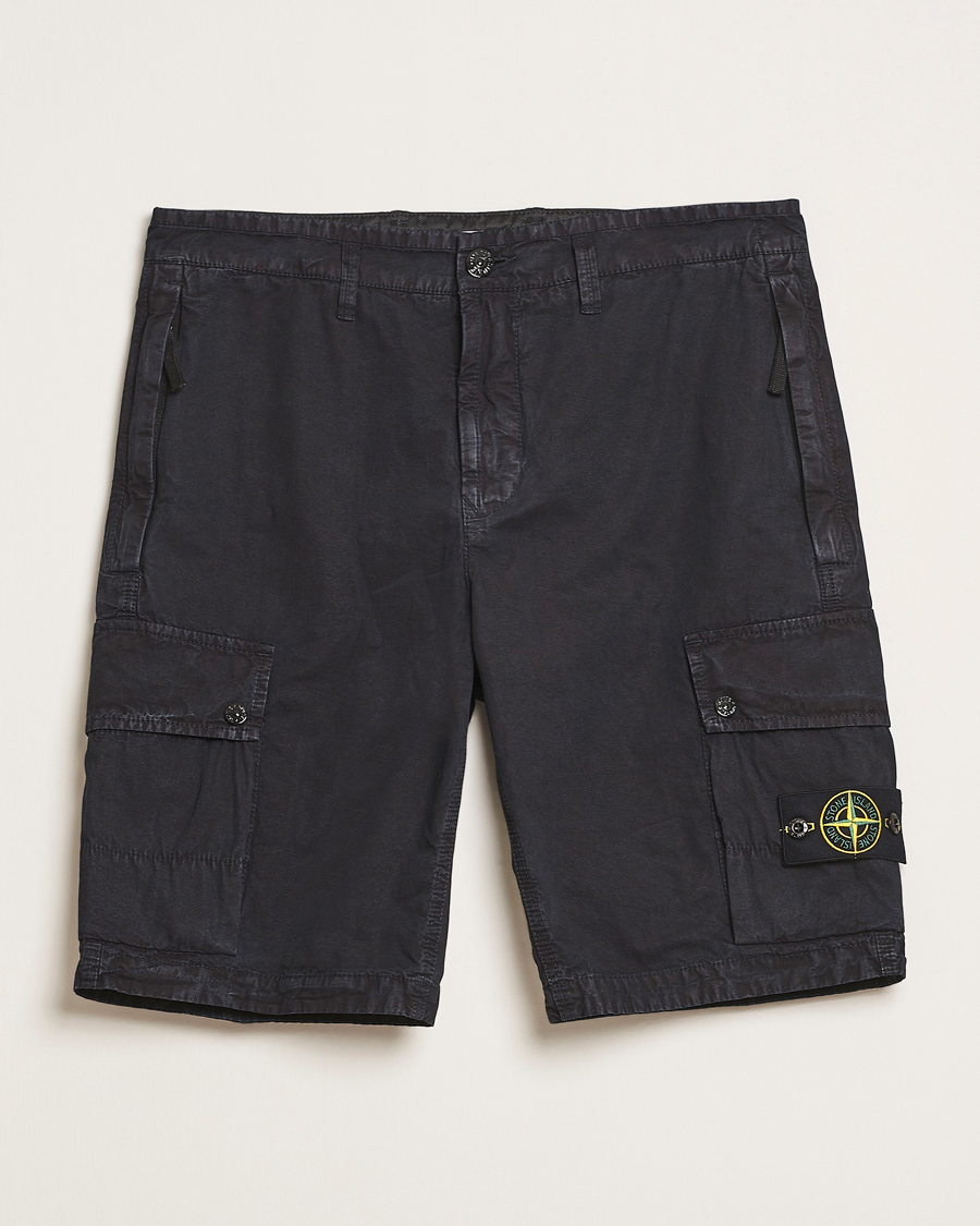 Uomini | Pantaloncini | Stone Island | Brushed Cotton Canvas Cargo Shorts Navy Blue