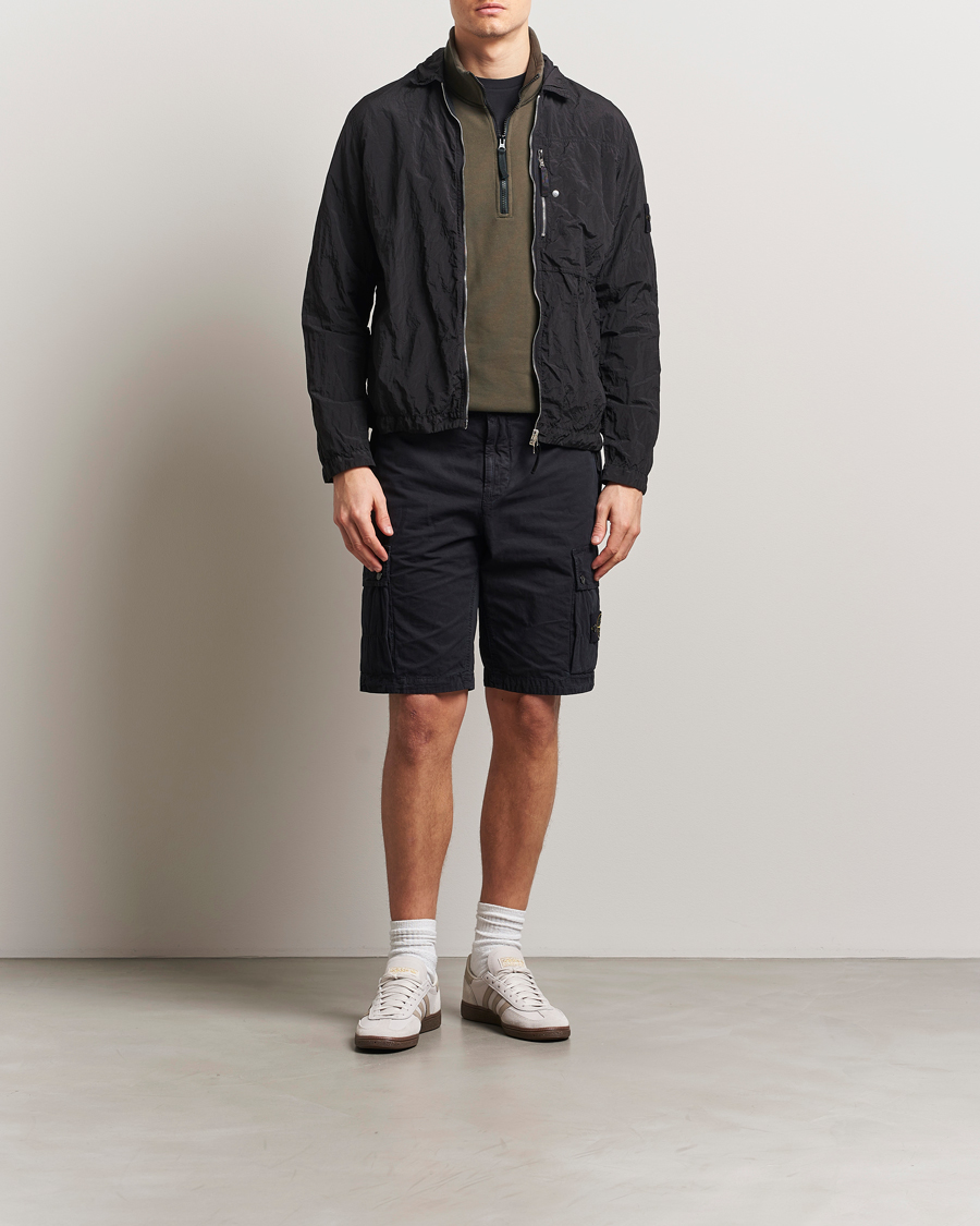 Uomini | Pantaloncini | Stone Island | Brushed Cotton Canvas Cargo Shorts Navy Blue