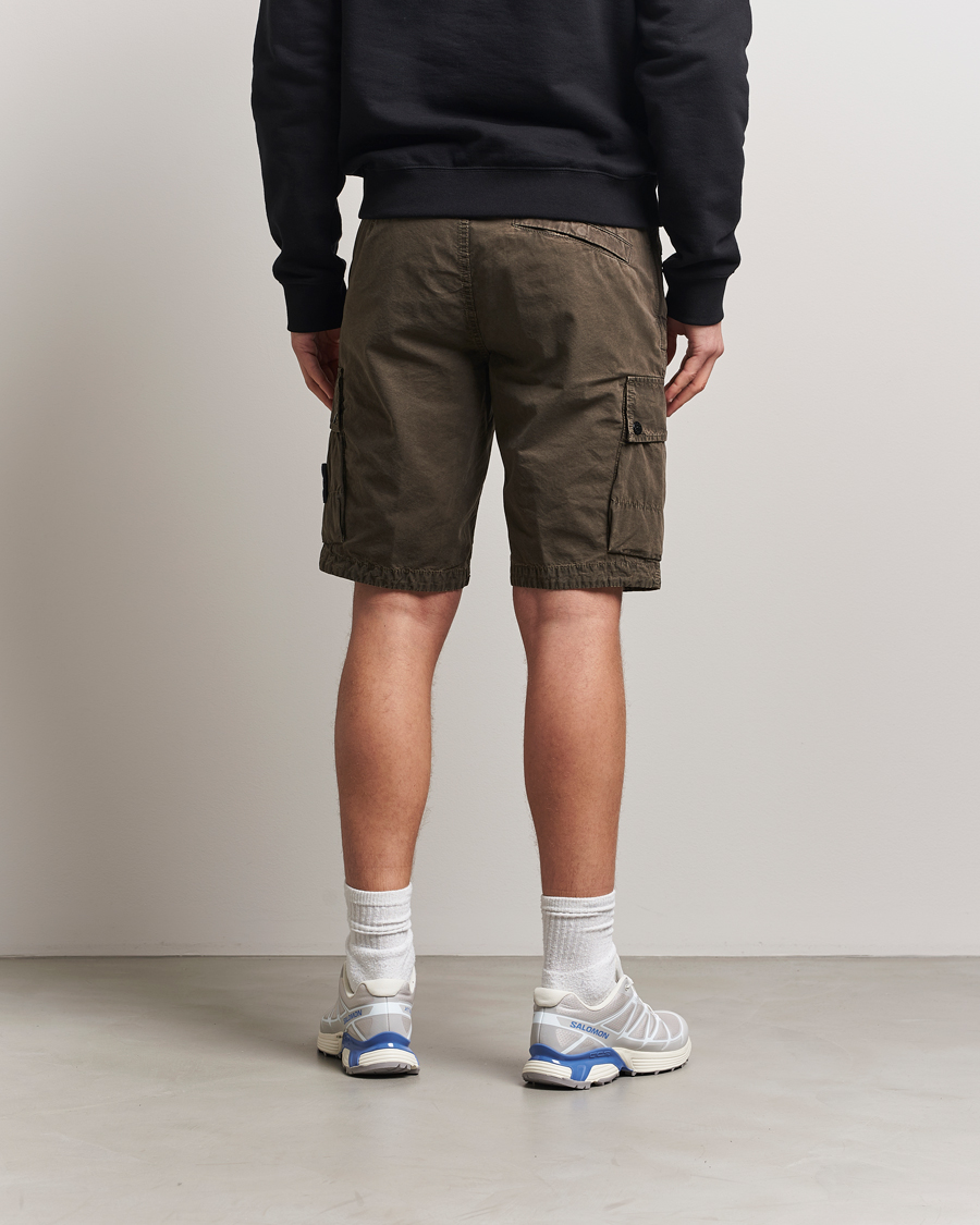 Uomini | Pantaloncini | Stone Island | Brushed Cotton Canvas Cargo Shorts Military Green