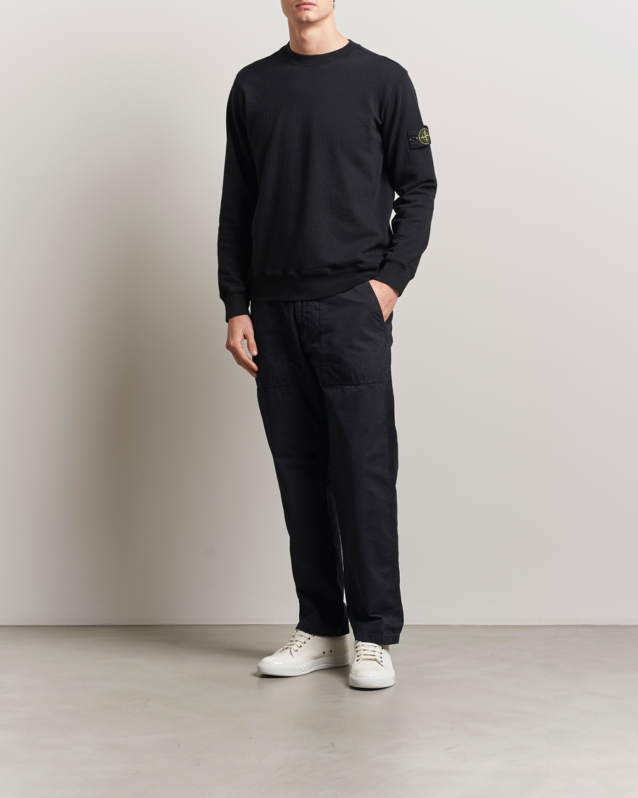 Uomini | Pantaloni | Stone Island | Brushed Cotton Canvas Fatigue Pants Navy Blue