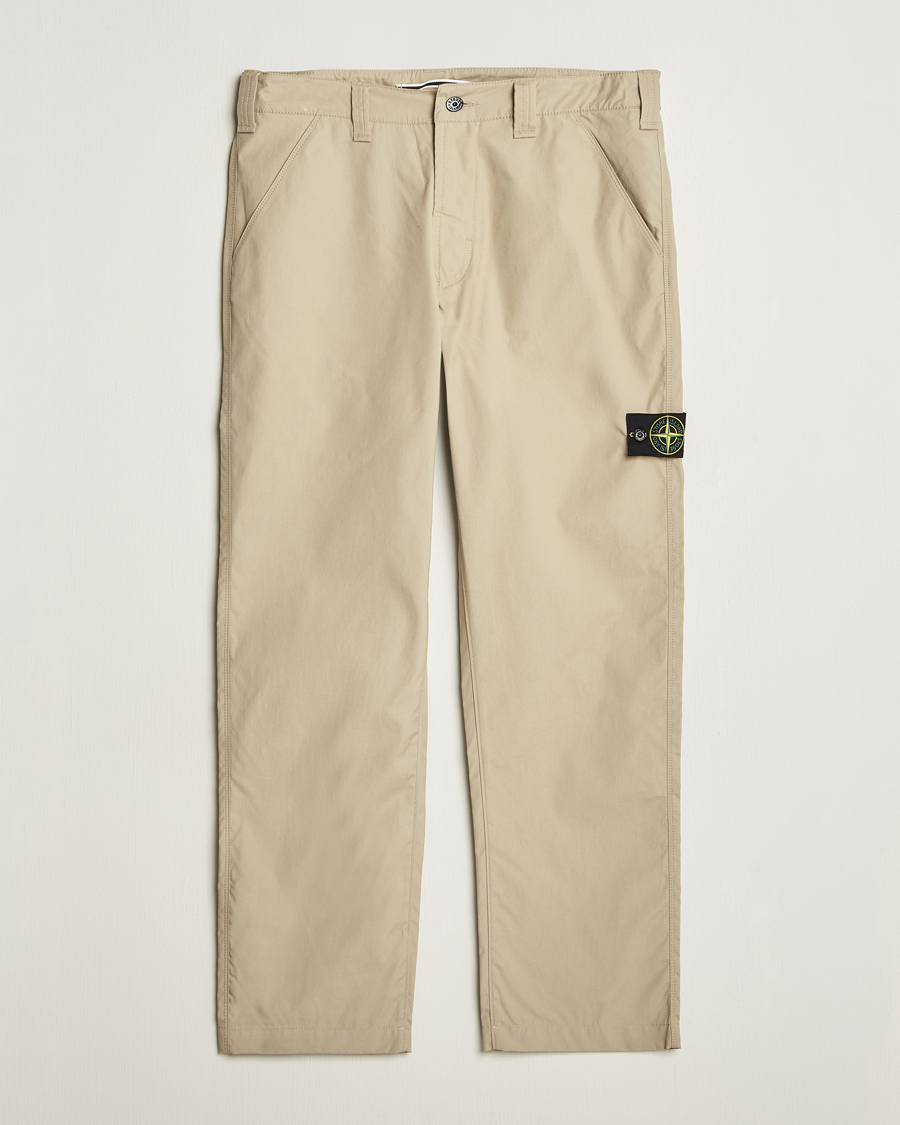 Uomini | Pantaloni | Stone Island | Supima Cotton Canvas Pants Desert