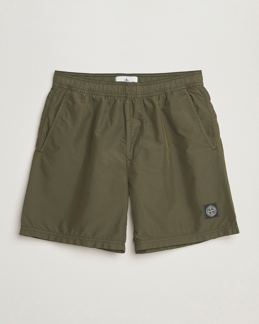 Uomini | Costumi da bagno | Stone Island | Brushed Nylon Swimshorts Military Green