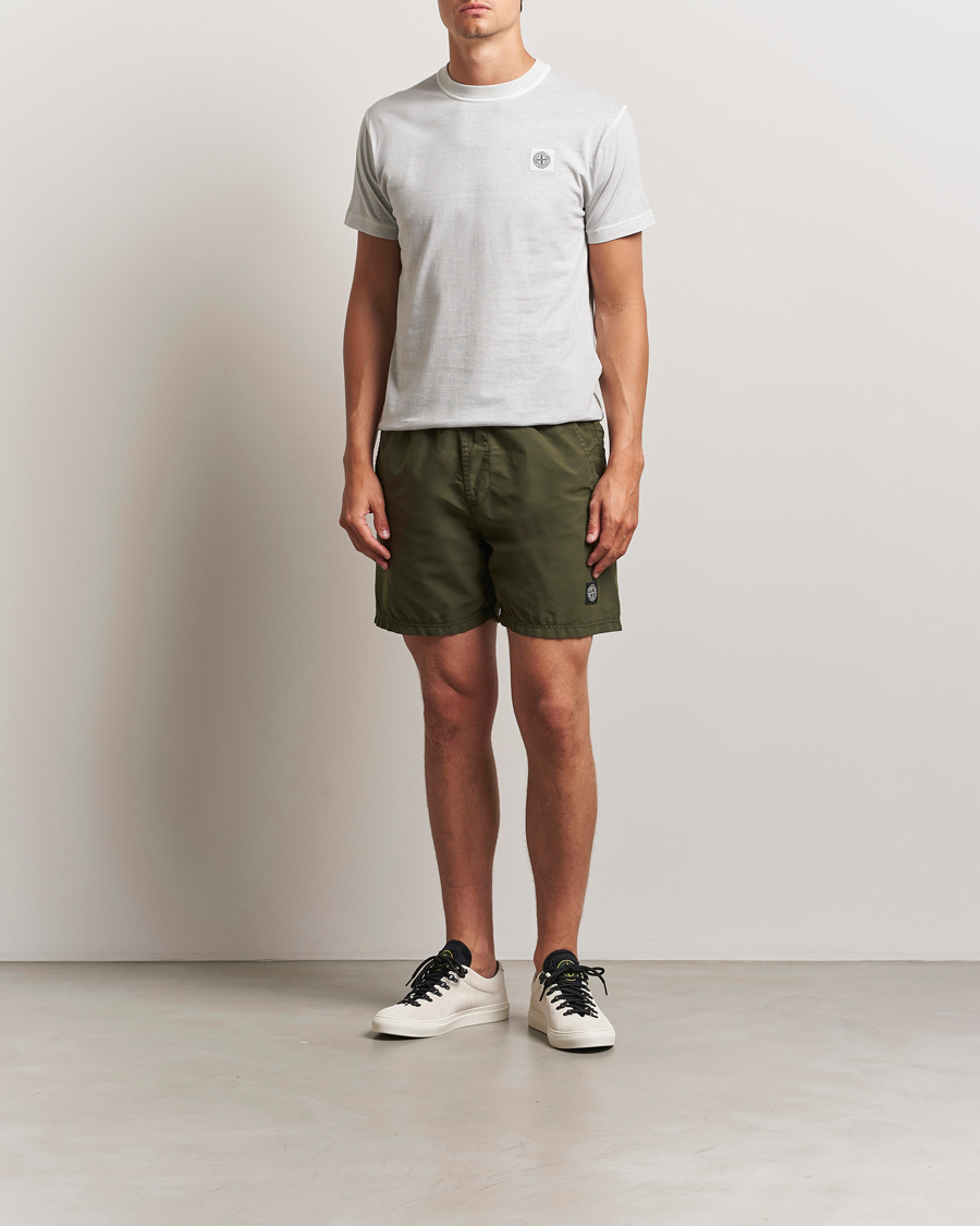 Uomini | Costumi da bagno | Stone Island | Brushed Nylon Swimshorts Military Green