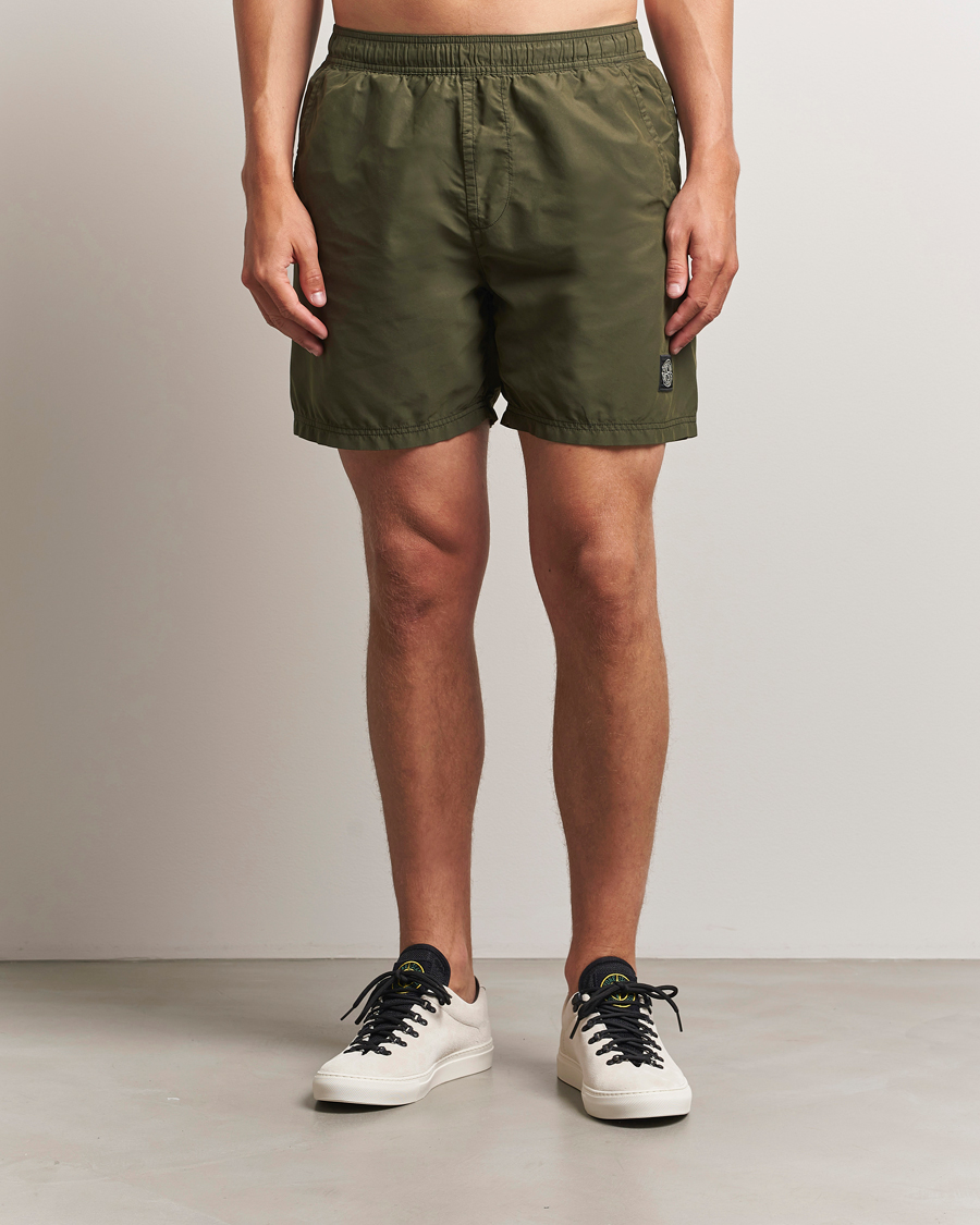 Uomini | Costumi da bagno | Stone Island | Brushed Nylon Swimshorts Military Green