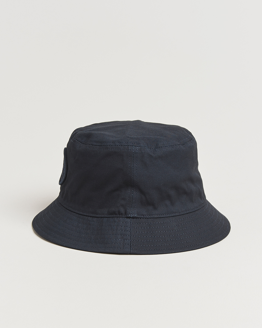 Uomini | Stone Island Logo Bucket Hat Navy Blue | Stone Island | Logo Bucket Hat Navy Blue