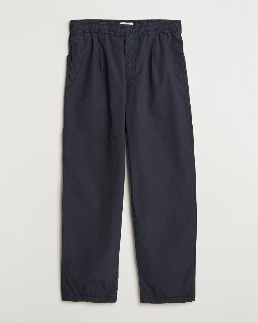 Uomini | Pantaloni | Stone Island | Marina Organic Cotton Tela Pants Navy Blue