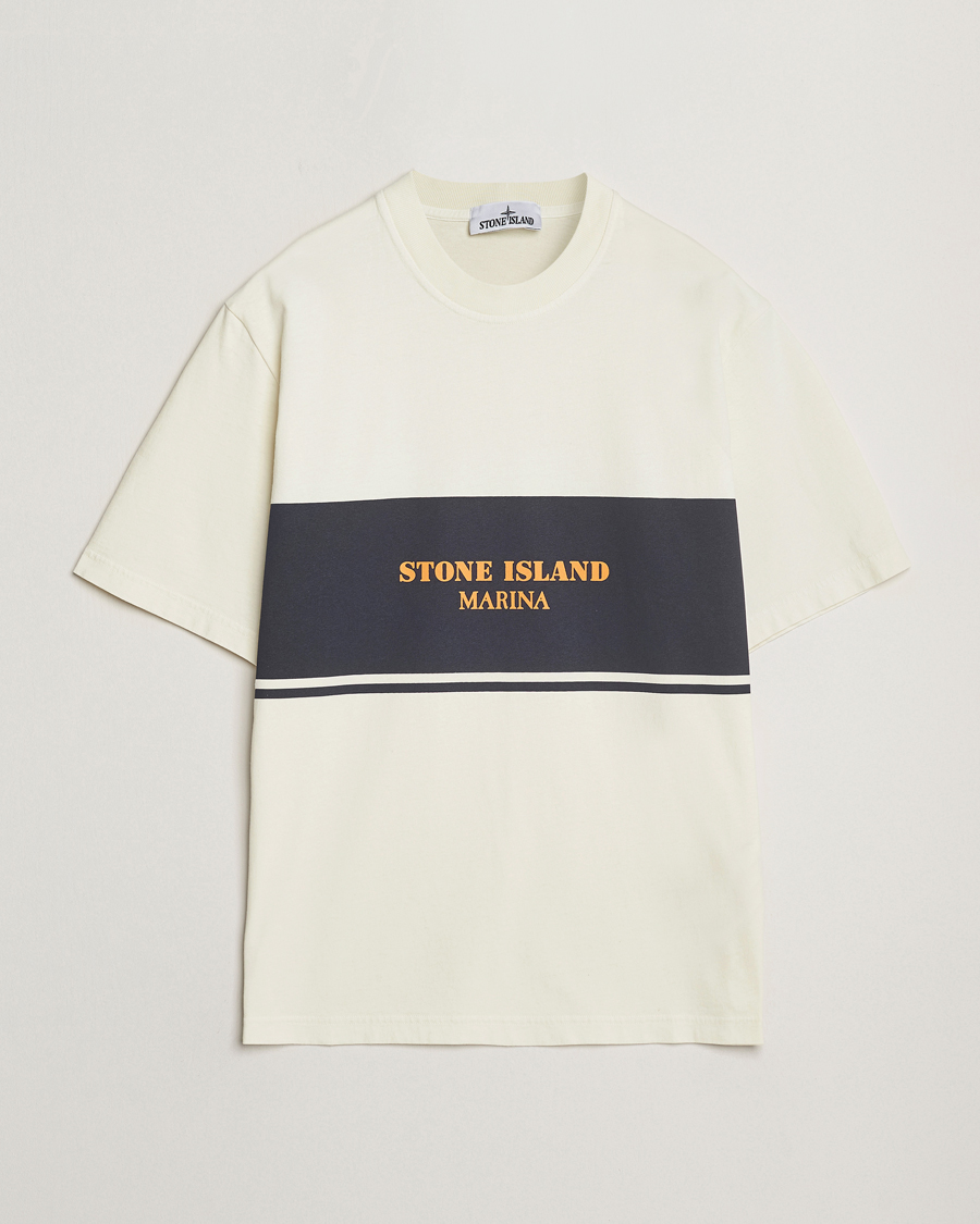 Uomini | T-shirt | Stone Island | Marina Organic Cotton T-Shirt Ivory